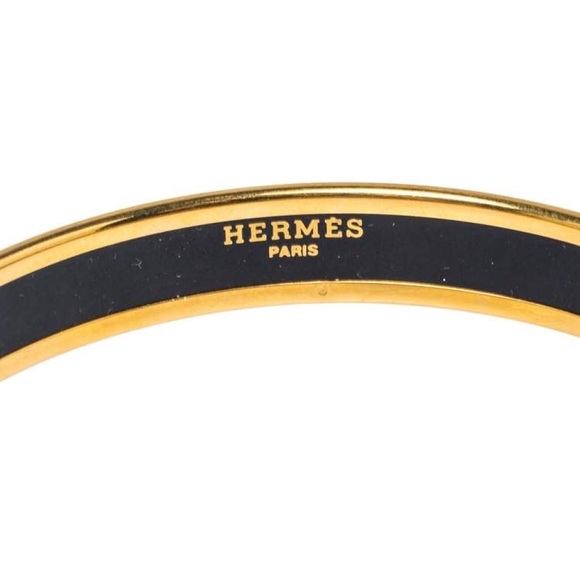 Hermes Enamel Bracelet RARE 14K Extra Narrow - Picture 7 of 8
